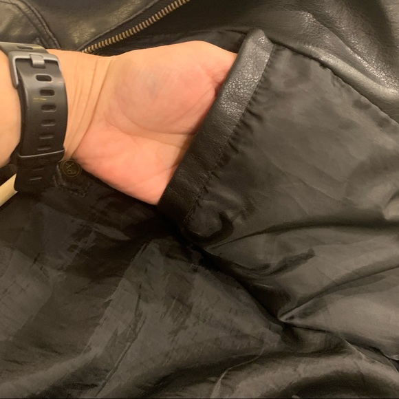 PX Black Jacket Size L Faux Leather pockets inside & Out - Picture 13 of 14